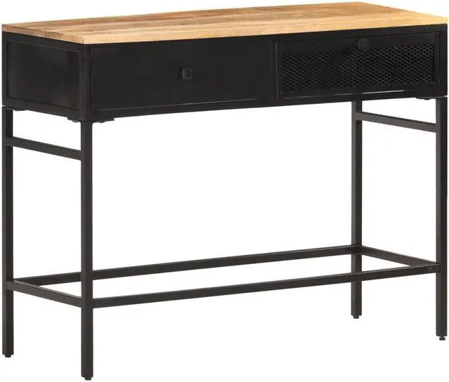 Alt view image 11 of 14 - vidaXL Sideboard Solid Mango Wood 23.6"x11.8"x29.9"