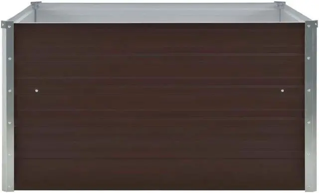Alt view image 3 of 13 - vidaXL Raised Garden Bed Galvanized Steel Brown Planter Flower Box Outdoor