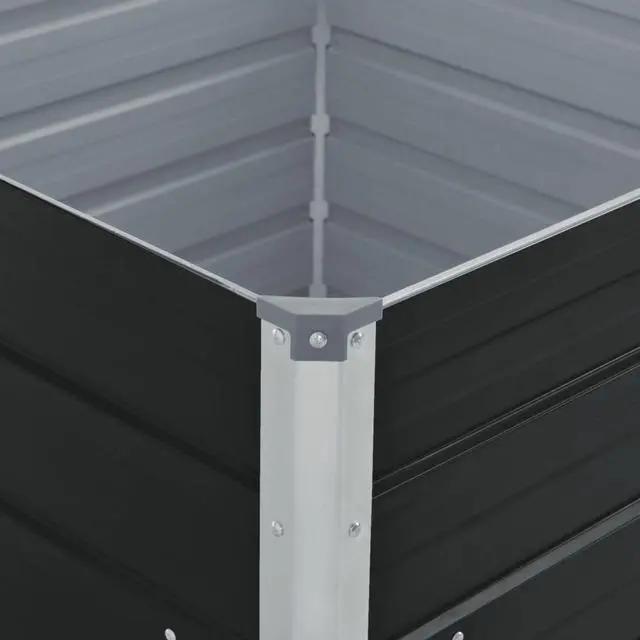 Alt view image 4 of 13 - vidaXL Raised Garden Bed Galvanized Steel Brown Planter Flower Box Outdoor
