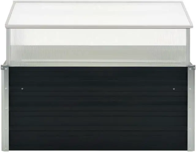 Alt view image 3 of 11 - vidaXL Planter Raised Flower Bed with Lining Patio Plant Box Solid Fir Wood