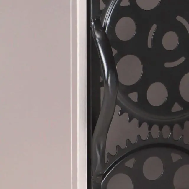 Alt view image 3 of 13 - vidaXL Cabinet End Table with Real Bicycle Chain Wheel Design Rough Mango Wood