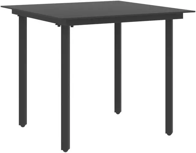 Alt view image 3 of 7 - vidaXL Patio Dining Set 3 Piece Outdoor Table and Chairs PVC Rattan Black