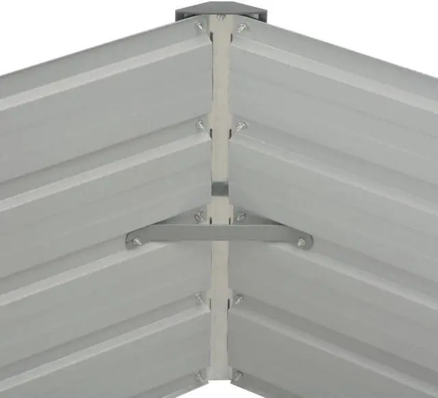 Alt view image 5 of 13 - vidaXL Raised Garden Bed Brown Galvanized Steel Planter Flower Box Outdoor