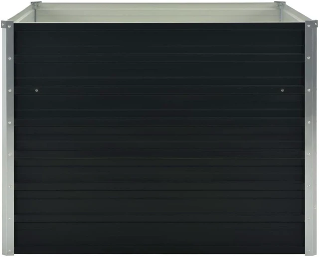 Alt view image 4 of 14 - vidaXL Raised Garden Bed Patio Raised Flower Bed Galvanized Steel Anthracite