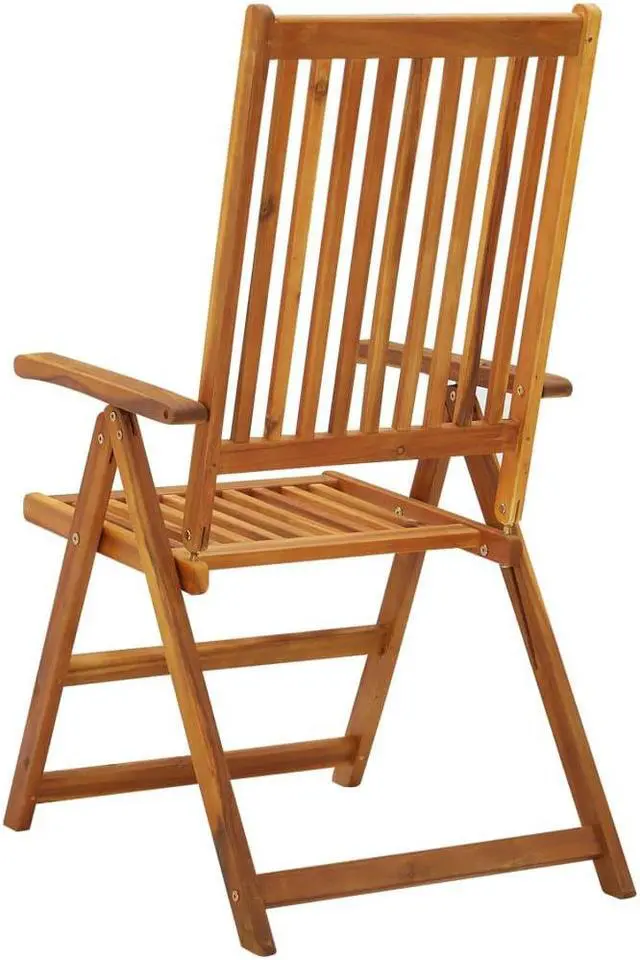 Alt view image 4 of 13 - vidaXL Outdoor Recliner Chairs 2 Pcs Patio Reclining Chair Solid Wood Acacia