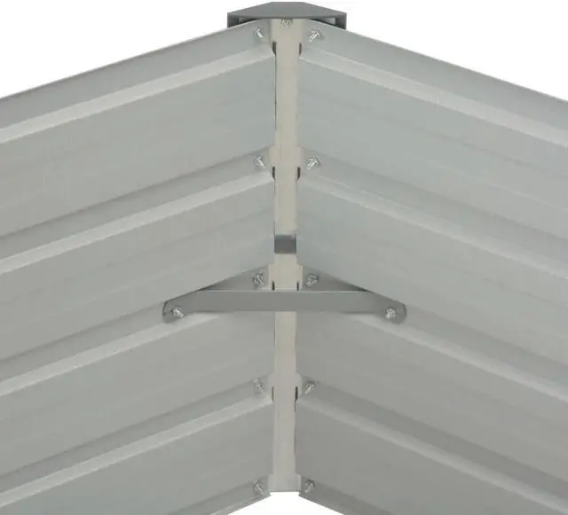 Alt view image 5 of 13 - vidaXL Raised Garden Bed Galvanized Steel Green Planter Flower Box Outdoor