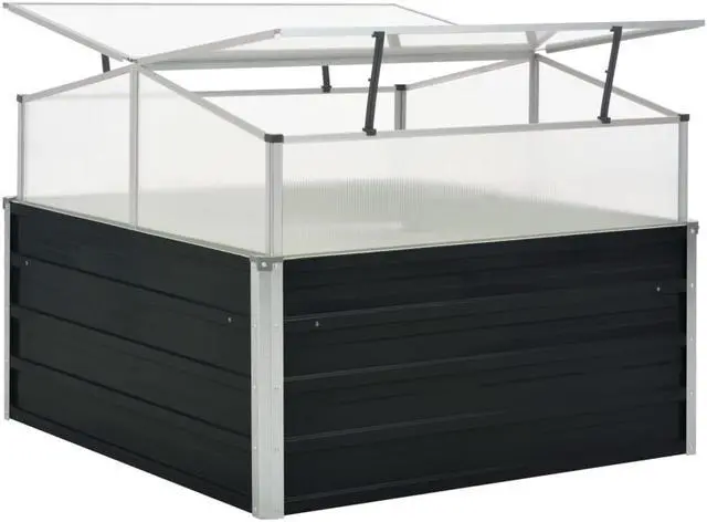 Alt view image 4 of 11 - vidaXL Planter Raised Flower Bed with Lining Patio Plant Box Solid Fir Wood