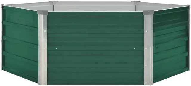 Alt view image 2 of 13 - vidaXL Raised Garden Bed Galvanized Steel Green Planter Flower Box Outdoor