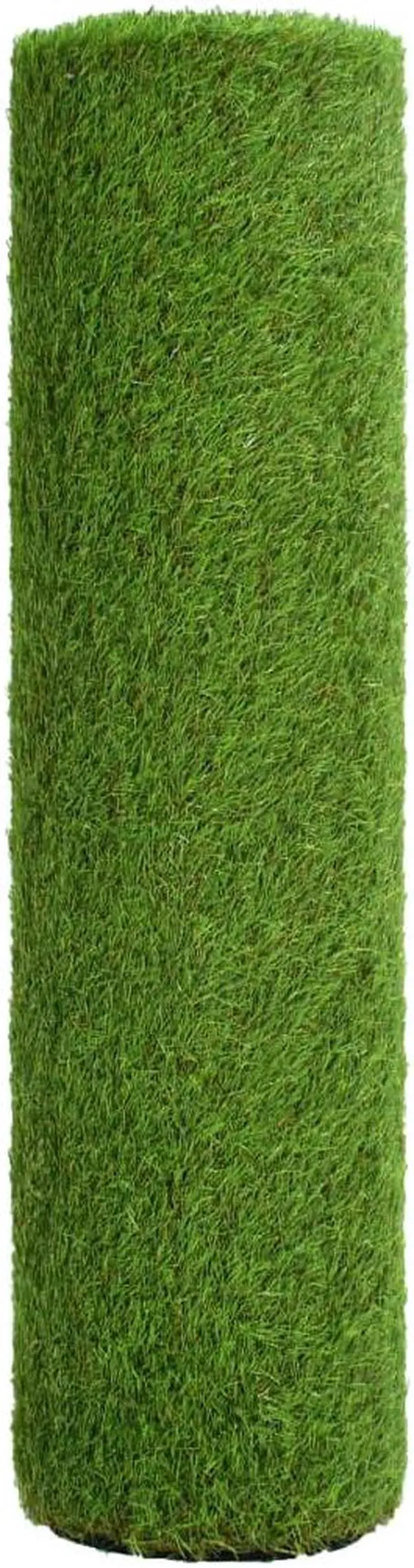 Alt view image 3 of 9 - vidaXL Artificial Grass Fake Grass Artificial Turf Carpet 3.3'x32.8'/1.6" Green