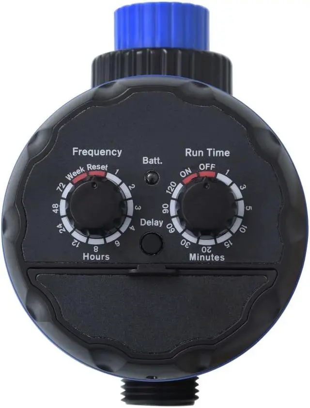 Alt view image 3 of 10 - vidaXL Water Timer Watering Hose Timer with Single Outlet and Ball Valves