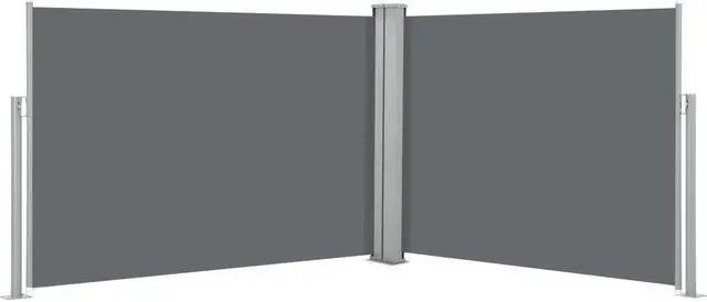Alt view image 14 of 20 - vidaXL Retractable Side Awning Anthracite 39.4"x393.7" Sunshade Privacy Screen