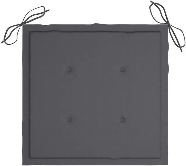 Alt view image 6 of 7 - vidaXL Rocking Chair Porch Rocker with Anthracite Cushion Solid Wood Teak