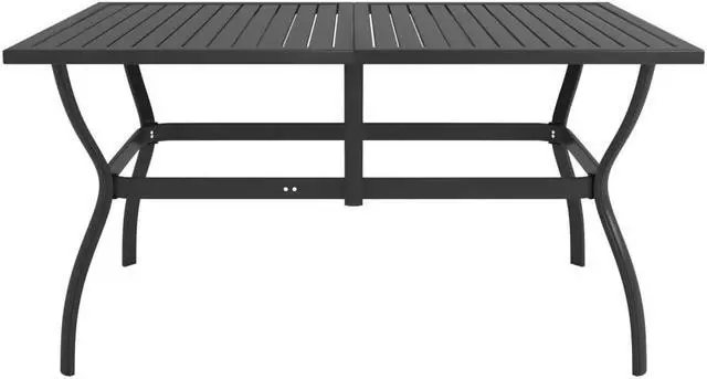 Alt view image 3 of 7 - vidaXL Patio Dining Set 5 Pieces Textilene and Steel Outdoor Garden Dinner