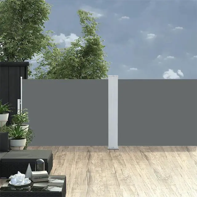 Alt view image 15 of 20 - vidaXL Retractable Side Awning Anthracite 39.4"x393.7" Sunshade Privacy Screen