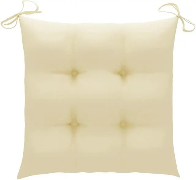Alt view image 9 of 12 - vidaXL Rocking Chair with Cream White Cushion Solid Teak Wood