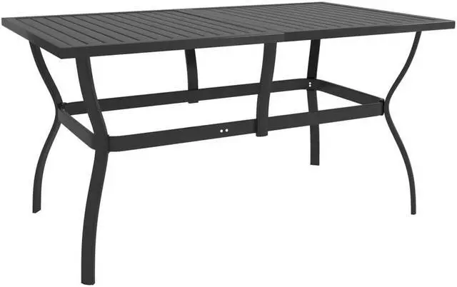 Alt view image 2 of 7 - vidaXL Patio Dining Set 5 Pieces Textilene and Steel Outdoor Garden Dinner