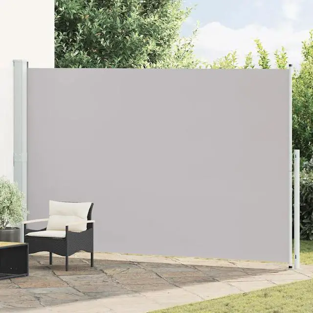 Alt view image 7 of 12 - vidaXL Patio Retractable Side Awning 86.6"x196.9" Anthracite