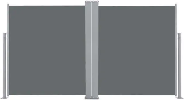 Alt view image 12 of 13 - vidaXL Retractable Side Awning Folding Privacy Screen Anthracite 55.1"x236.2"