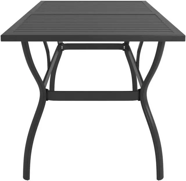 Alt view image 4 of 7 - vidaXL Patio Dining Set 5 Pieces Textilene and Steel Outdoor Garden Dinner