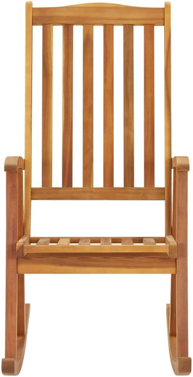 Alt view image 3 of 7 - vidaXL Rocking Chair Outdoor Rocking Chair with Cushions Solid Wood Acacia