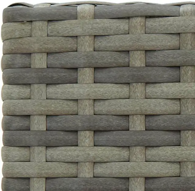 Alt view image 6 of 14 - vidaXL Bar Stools Bar Seats Counter Height Island Stools 2 Pcs Gray Poly Rattan