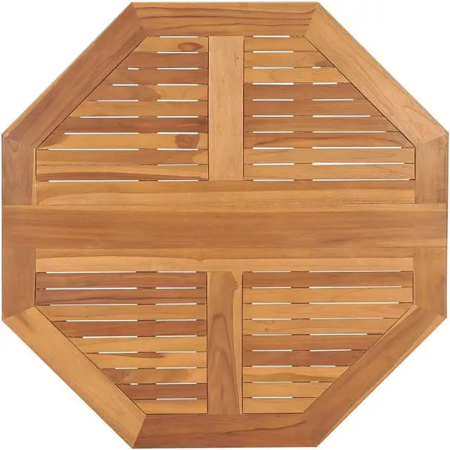 Alt view image 11 of 13 - vidaXL Folding Garden Dining Table 35.4"x35.4"x29.5" Solid Teak Wood