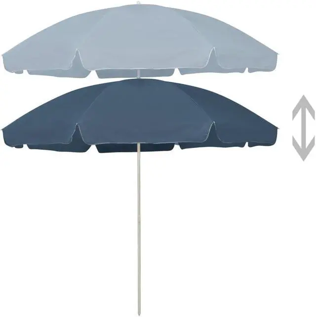 Alt view image 3 of 16 - vidaXL Garden Parasol with Aluminium Pole 2x1,5 m Anthracite