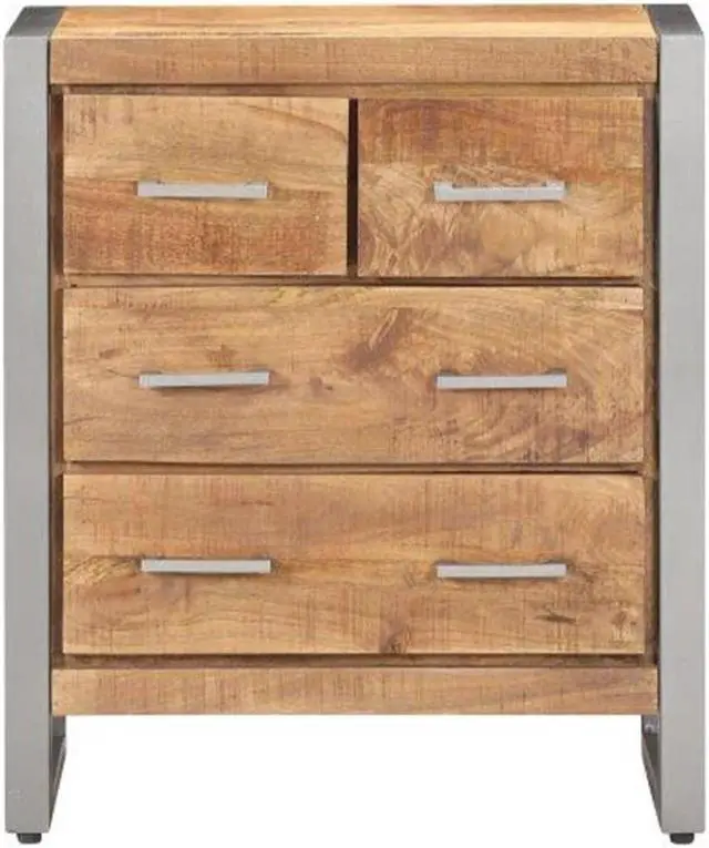 Alt view image 9 of 13 - vidaXL Rough Mango Wood Sideboard Storage Side Cabinet Wooden Home Organizer