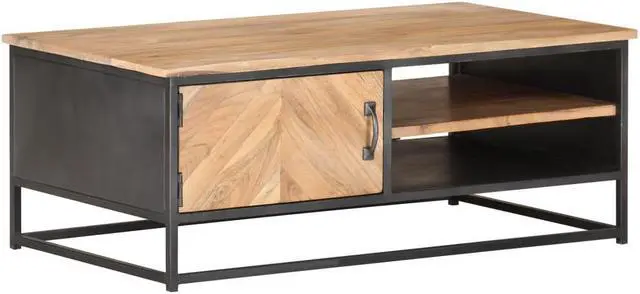 Main image of vidaXL Coffee Table Wooden End Table Side Table Solid Wood Acacia 35.4 Inch