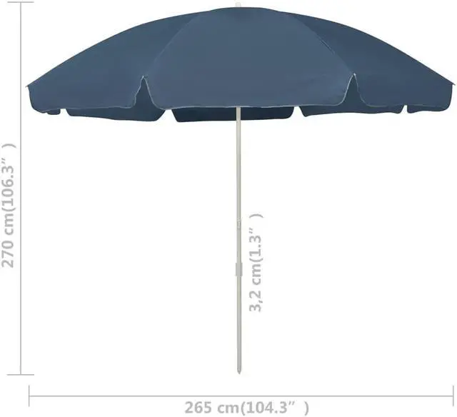 Alt view image 6 of 16 - vidaXL Garden Parasol with Aluminium Pole 2x1,5 m Anthracite