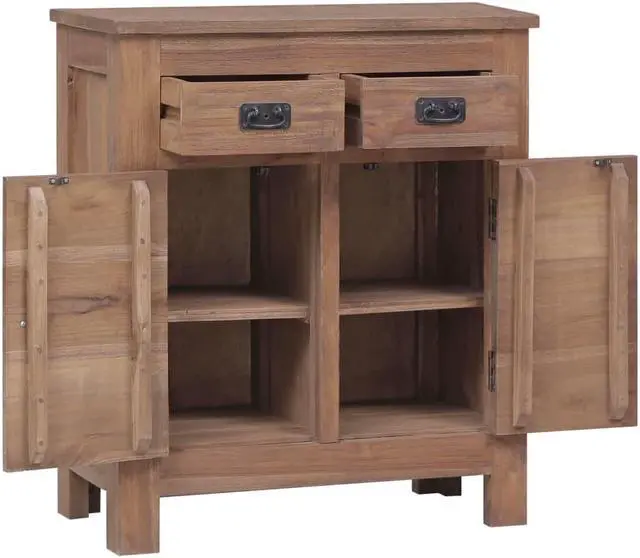 Alt view image 6 of 13 - vidaXL Sideboard Console Table with 2 Drawers and 2 Doors Solid Wood Teak