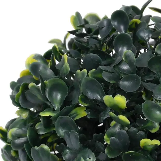 Alt view image 3 of 11 - vidaXL Fake Plant 2 Pcs Artificial Plant Boxwood Topiary Ball Floral Decor 8.7"