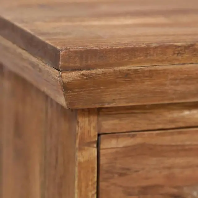 Alt view image 2 of 13 - vidaXL Solid Teak Wood Bedside Cabinet Bedside Table Nightstand Storage Wooden
