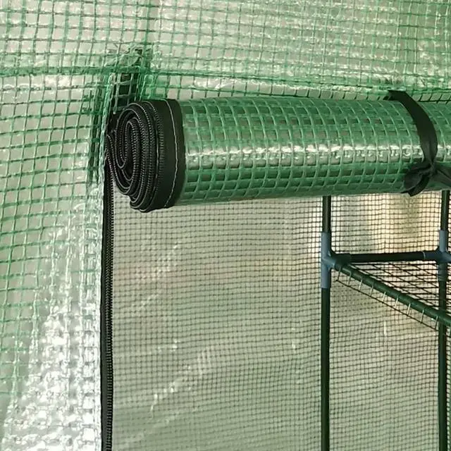 Alt view image 3 of 13 - vidaXL Greenhouse Grow House for Plant Growing Green House with Shelves Steel