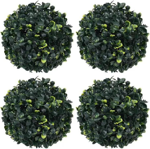 Main image of vidaXL Fake Plant 4 Pcs Artificial Plant Boxwood Topiary Ball Floral Decor 4.7"