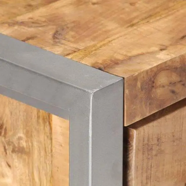 Alt view image 2 of 13 - vidaXL Sideboard Console Table with 2 Drawers and 2 Doors Rough Mango Wood