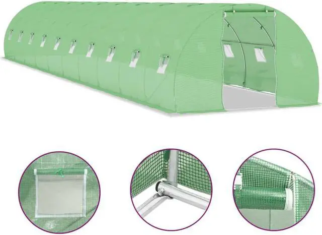 Alt view image 2 of 7 - vidaXL Greenhouse Outdoor Grow House Green House for Plant Growing Gardening