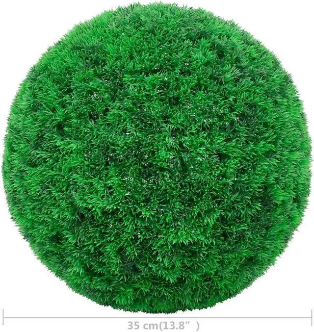 Alt view image 4 of 11 - vidaXL Fake Plant 2 Pcs Artificial Plant Boxwood Topiary Floral Decor 13.8"