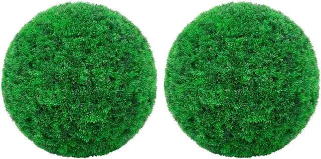 Main image of vidaXL Fake Plant 2 Pcs Artificial Plant Boxwood Topiary Floral Decor 13.8"
