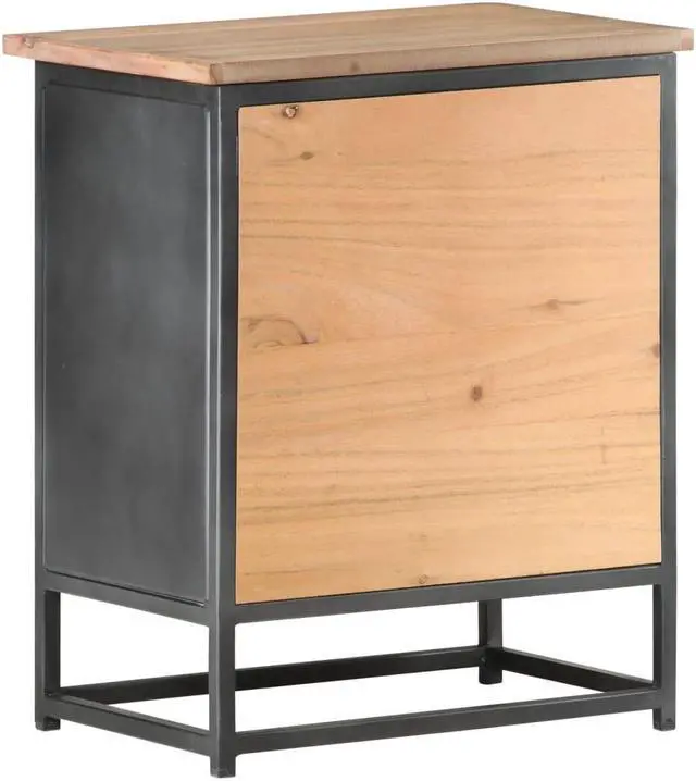 Alt view image 5 of 13 - vidaXL Cabinet Accent End Table with Storage for Home Bedroom Rough Mango Wood