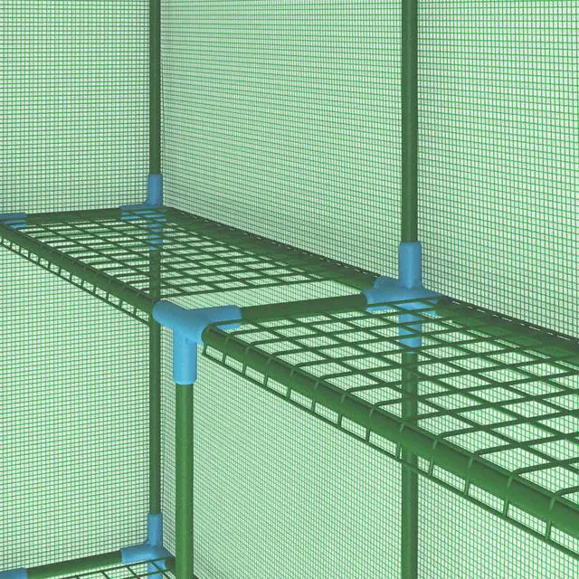 Alt view image 5 of 13 - vidaXL Greenhouse Grow House for Plant Growing Green House with Shelves Steel