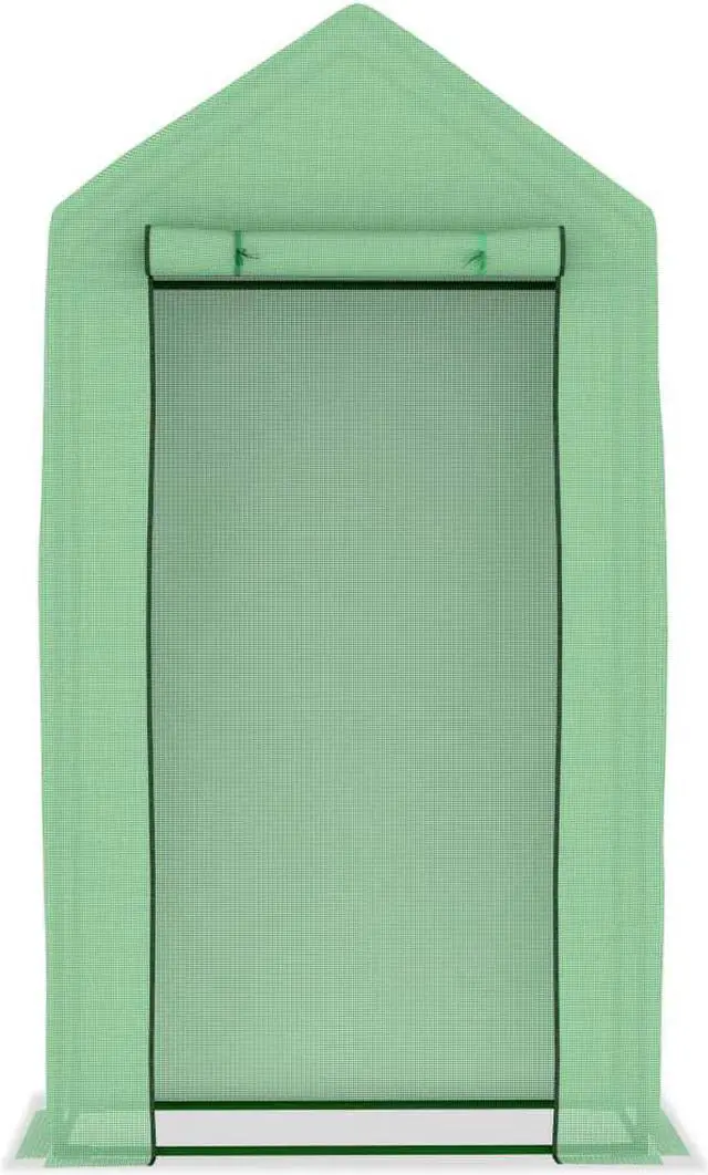 Alt view image 6 of 13 - vidaXL Greenhouse Grow House for Plant Green House with Steel Frame 5.4 ft²