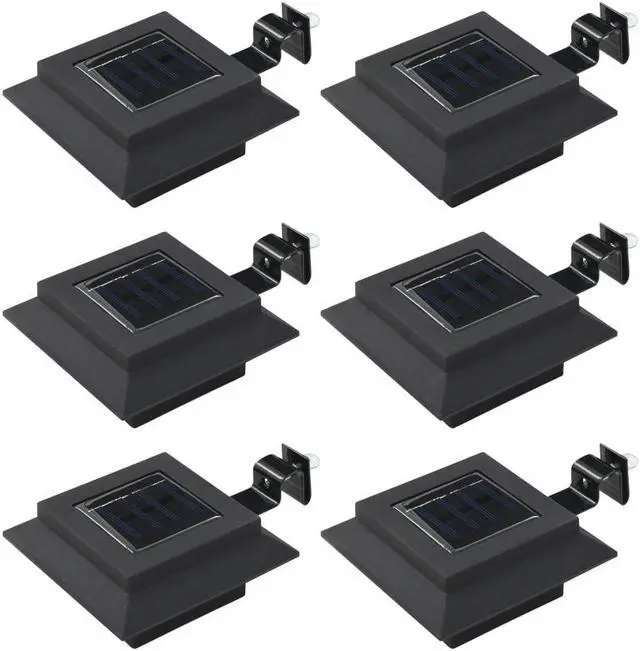 Main image of vidaXL Solar Gutter Light Outdoor LED Fence Light 6 pcs Cold White Light Color
