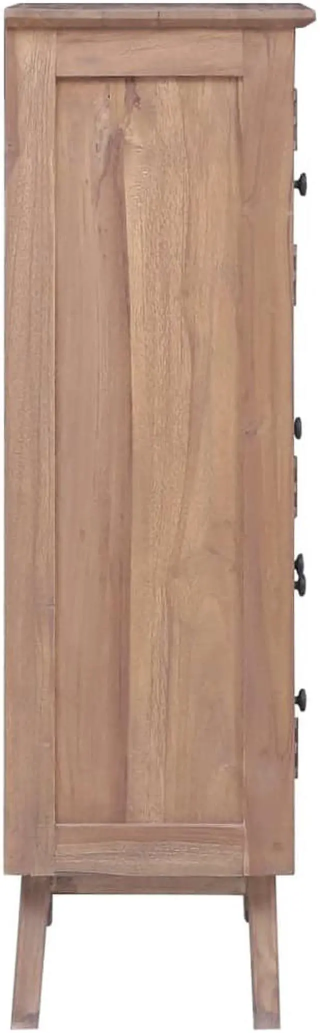Alt view image 3 of 13 - vidaXL Sideboard Side Cabinet with 3 Shelves and 3 Drawers Solid Teak Wood