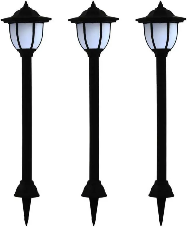 Main image of vidaXL Outdoor Pathway Light LED Solar Walkway Light with Ground Spike 3 pcs