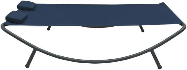 Alt view image 3 of 14 - vidaXL Outdoor Chaise Lounge Patio Lounge Bed Sun Lounger Daybed Fabric Blue