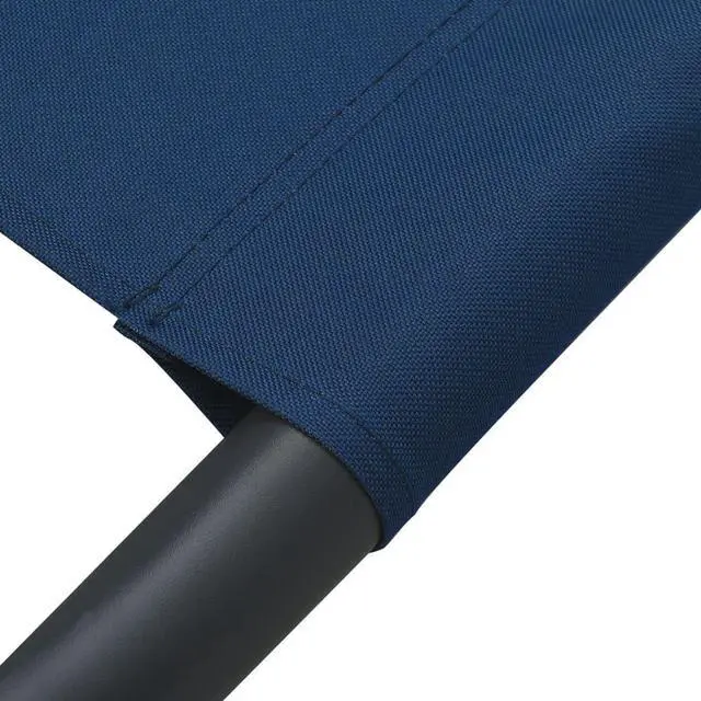 Alt view image 6 of 14 - vidaXL Outdoor Chaise Lounge Patio Lounge Bed Sun Lounger Daybed Fabric Blue