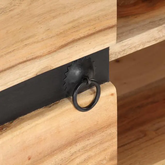 Alt view image 2 of 14 - vidaXL Solid Acacia Wood Sideboard Storage Side Cabinet Wooden Home Organizer