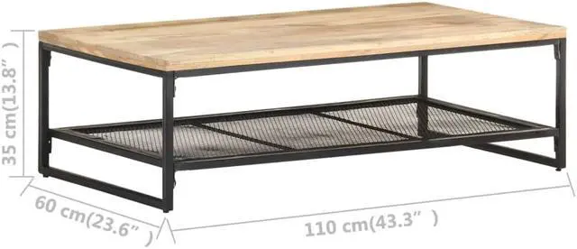Alt view image 6 of 13 - vidaXL Coffee Table End Sofa Table Living Room Furniture Solid Wood Mango