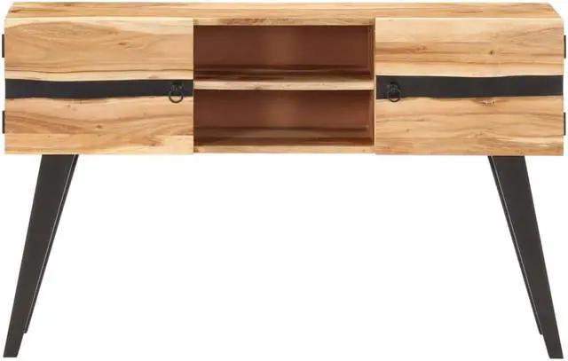 Alt view image 4 of 14 - vidaXL Solid Acacia Wood Sideboard Storage Side Cabinet Wooden Home Organizer